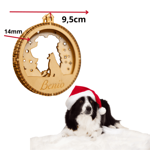 🐶🎄 Bombka z Psem — 150 Ras do Wyboru + Grawer Imienia