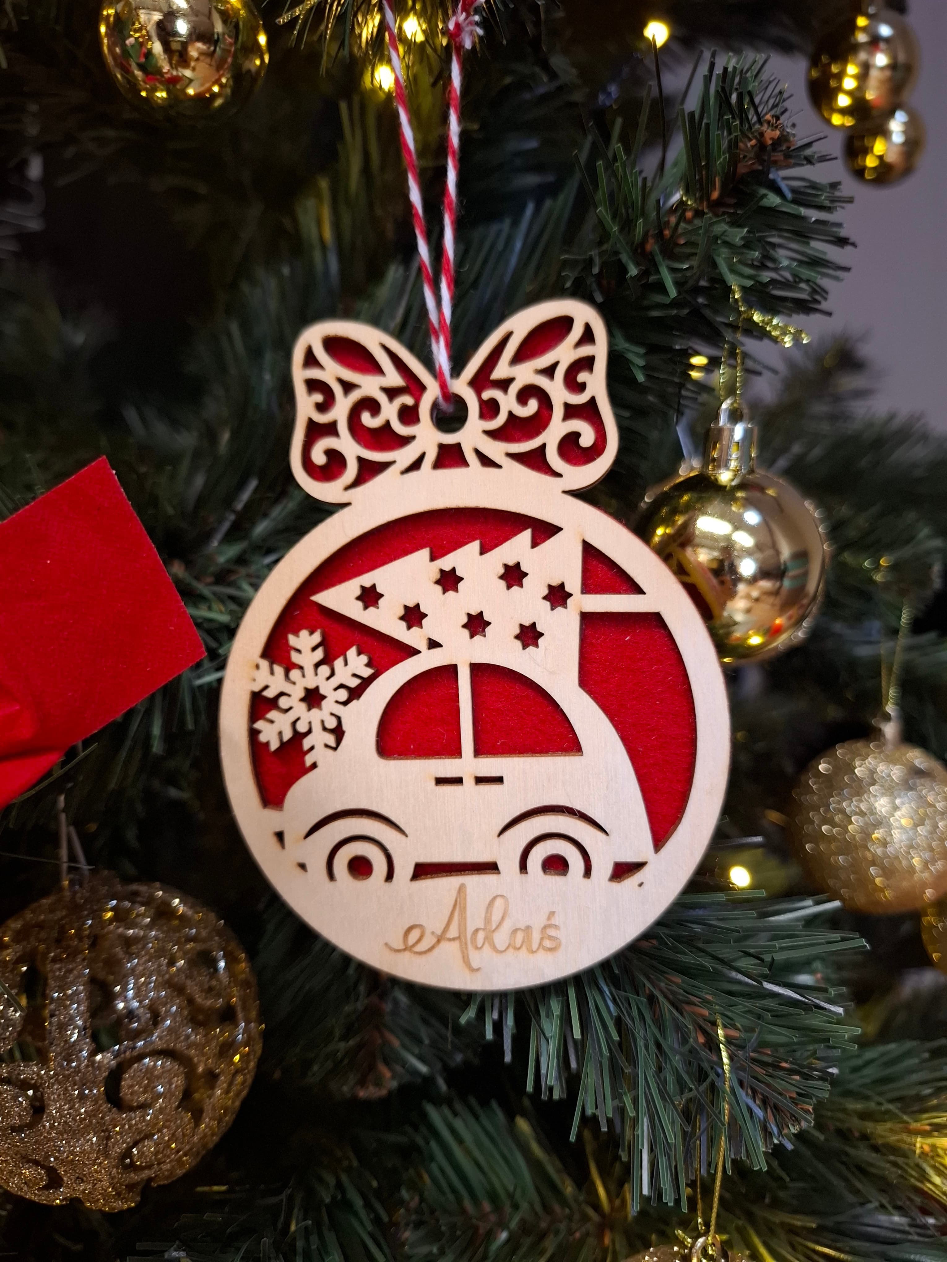 Bombka Drewniana z Imieniem