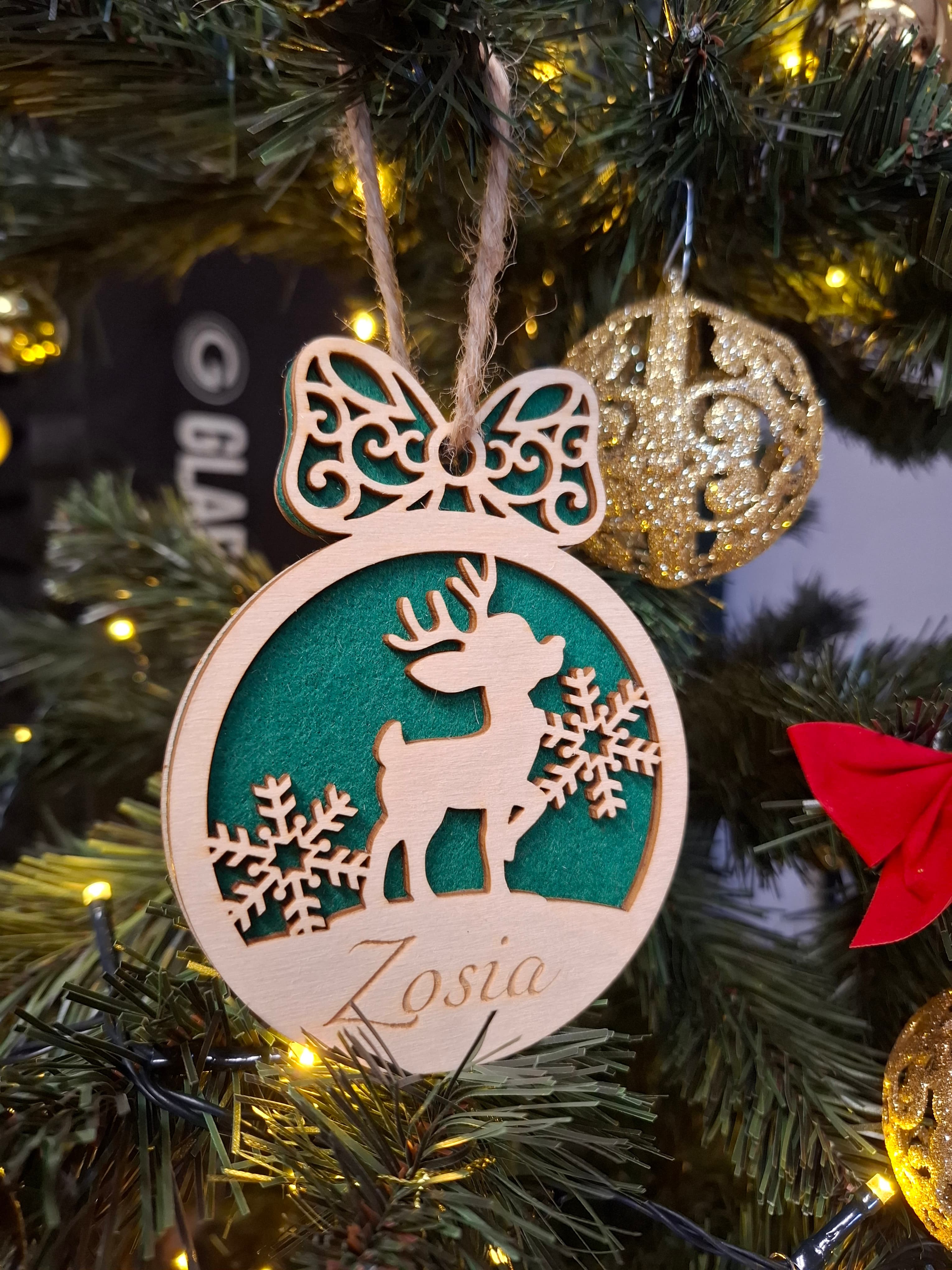 Bombka Drewniana z Imieniem