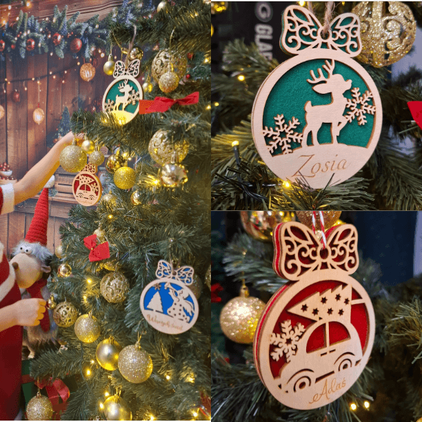 🎁Zestaw Premium: Foto Bombka + Podstawka ze Świeczką LED