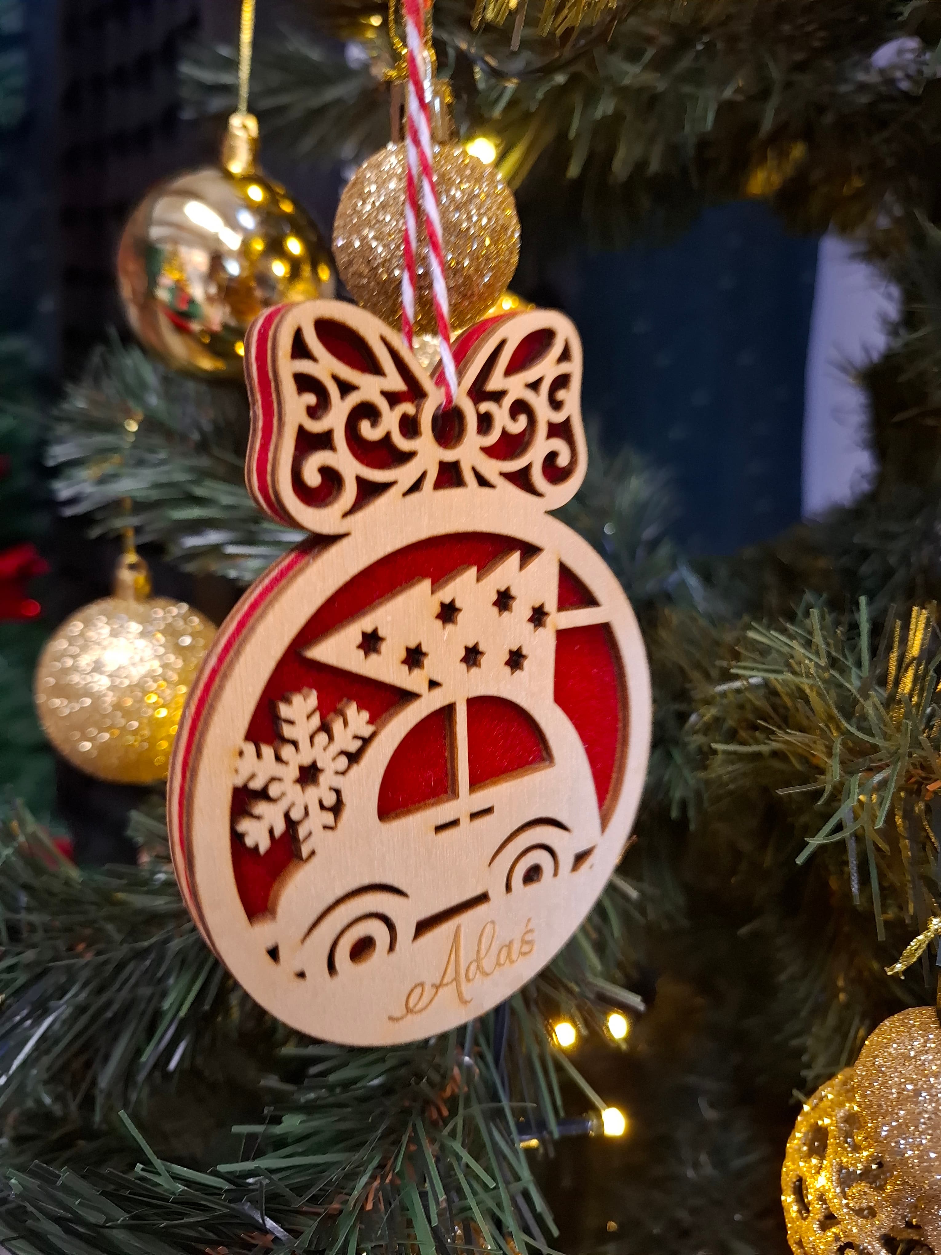 Bombka Drewniana z Imieniem